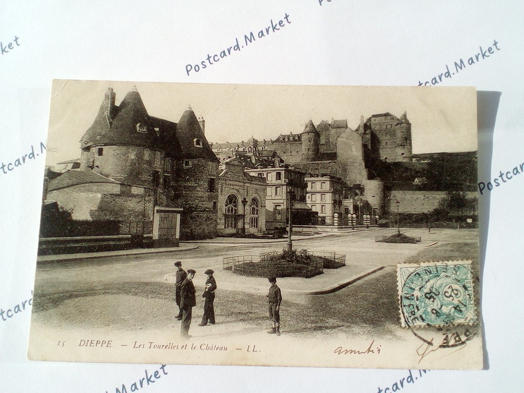 /France/Dieppe/FR_place_1905_Dieppe. Les Tourelles et le Chateau.jpg